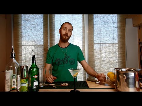 Видео: Сухой Мартини (Мартини Драй) - классический рецепт коктейля