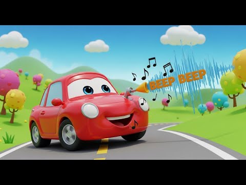 Видео: Врум-Врум, машина едет, бип-бип 🚗🎵 | Веселая детская песенка | Игривая рифма про машинки