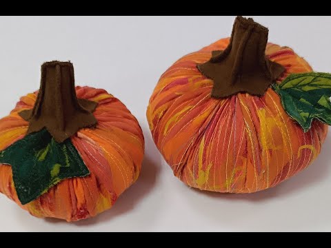 Видео: Яркие тыквочки из артткани 2 и 3 варианты