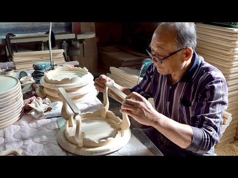 Видео: Корейский традиционный процесс массового производства обеденного стола. Мебельная фабрика