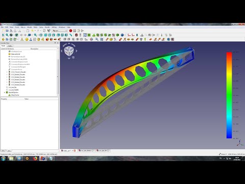 Видео: Частота собственных колебаний (frequency) во FreeCAD FEM