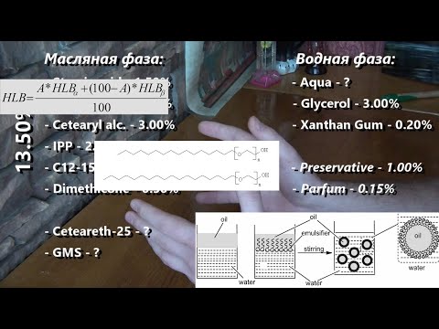 Видео: Эмульгирование (прямые эмульсии). Как совершать меньше ошибок? Расчет ГЛБ.