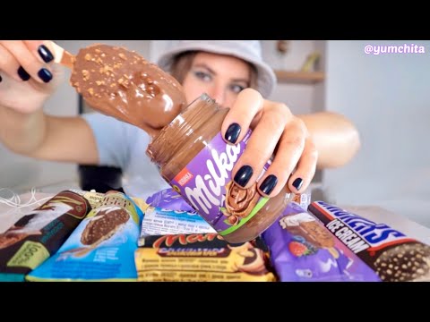 Видео: МУКБАНГ • МОРОЖЕНОЕ • сникерс милка БАУНТИ milka Mars sweets & eating асмр (ASMR MUKBANG) сладости