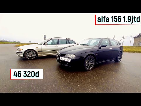 Видео: bmw e46 320d vs alfa romeo 156 1.9jtd - тестдрайв. bmw e46 320d vs alfa 156 1.9jtd  - testdrive