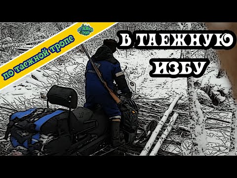 Видео: Одиночный поход в таежную избу. Заехал на снегоходе. День заезда.