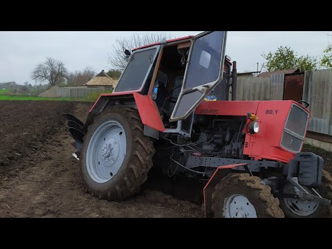 Видео: Пахота на ЮМЗ -6: "Крутой" ПЛН-3.35, весь на "Текроне"...