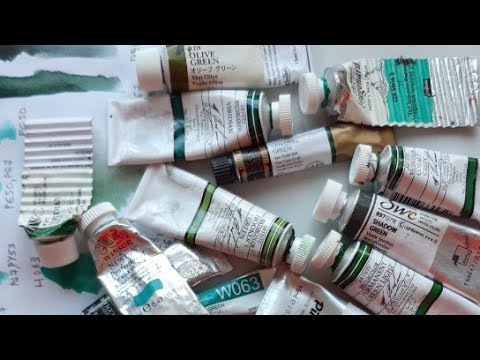 Видео: Зелёные в акварели