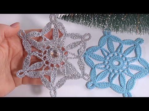 Видео: Милая Нежность крючком/Вяжем Цветочный МОТИВ или Ажурные Снежинки из любой пряжи/Для декора