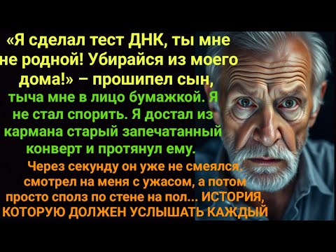 Видео: Сын объявил, что я ему не отец, и выгнал из дома. Я дал ему конверт. Он вскрыл его и рухнул на пол…