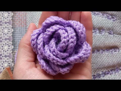 Видео: Самая простая и красивая роза крючком МК