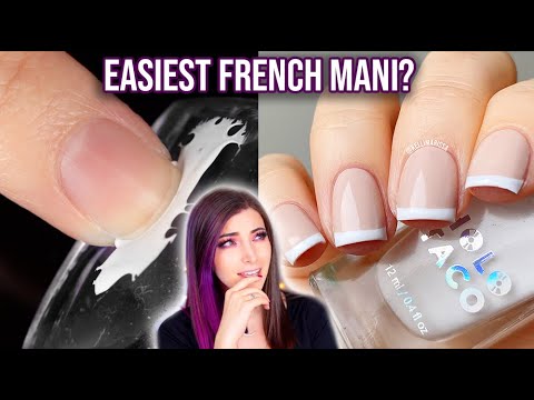 Видео: Самый простой французский маникюр в мире? Лайфхак для нейл-арта в TikTok (БЕЗ ГЕЛЯ, КОРОТКИЕ НОГТ...