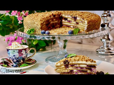 Видео: ФРЕНСКА СЕЛСКА ТОРТА С БОРОВИНКИ/FRENCH COUNTRY STYLE CAKE WITH BLUEBERRIES/EASY RECIPE