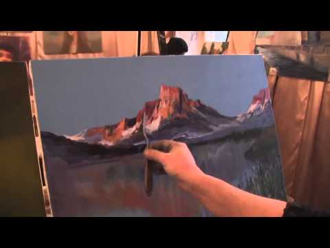 Видео: Видеоурок Сахарова Как научиться рисовать горы,свет живопись для начинающих, уроки рисования