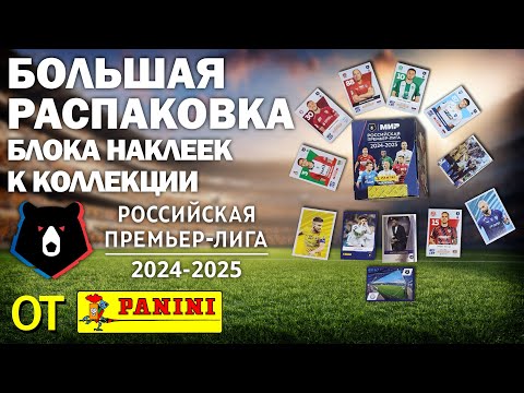 Видео: Большая распаковка блока и наклеек из коллекции "Panini" РПЛ сезон 2024/2025 год