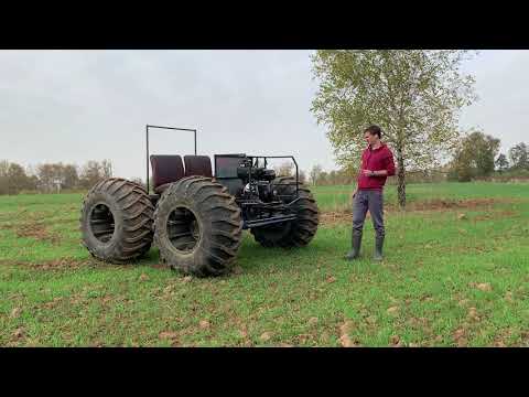 Видео: Обзор простого бортоповоротного вездехода.// Фрикционный механизм поворота. // Вездеход Травник