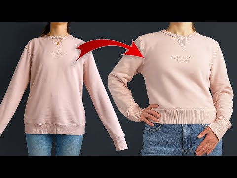 Видео: Этот швейный трюк решает всё! Как уменьшить толстовку всего за 8 минут