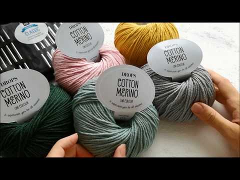 Видео: DROPS много пряжи, обзор Cotton Merino