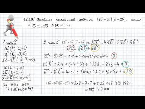 Видео: Задачі на скалярний добуток векторів