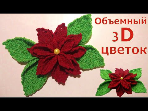 Видео: ОБЪЕМНЫЙ 3D ЦВЕТОК КРЮЧКОМ//МАСТЕР-КЛАСС//ВЯЗАНИЕ//РУКОДЕЛИЕ//ДЛЯ НАЧИНАЮЩИХ//CROCHET