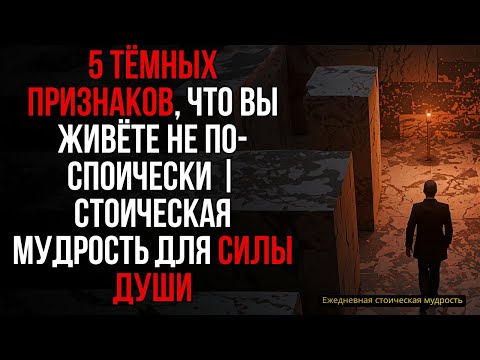 Видео: 5 ТЁМНЫХ Признаков, Что Вы Живёте НЕ ПО-СПОИЧЕСКИ | Стоическая Мудрость для Силы Души