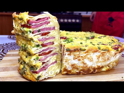 Видео: ЗАВТРАК из лаваша ЗА 15 МИНУТ, ХВАТАЕТ СРАЗУ НА ВСЮ НЕДЕЛЮ.