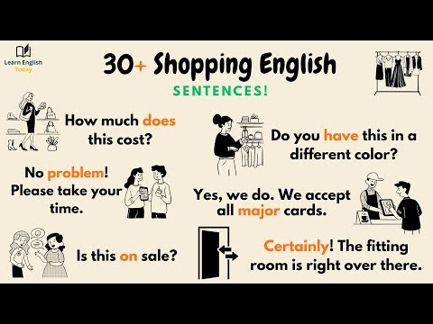 Видео: Говорите по-английски во время шопинга 🛍️ | Более 30 полезных фраз для общения в магазинах, торго...