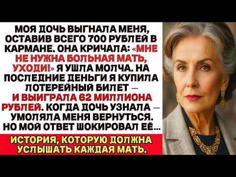 Видео: «Дочь выгнала меня, оставив 700 рублей. Но, выиграв 62 млн в лотерею, я вернулась…»
