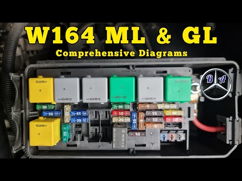 Видео: Схема всех реле и предохранителей с указанием их местонахождения для Mercedes ML и GL W164, X164