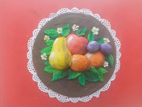 Видео: "Натюрморт с фруктами". Пластилинография.