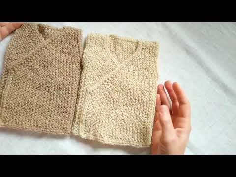 Видео: MaTusy. About knitting. Простая жилетка платочной гладью для недоношенного. Попетельное описание.