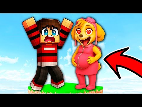 Видео: Я ЗАПЕРТ НА ОДНОМ БЛОКЕ С СКАЙ ЩЕНЯЧИЙ ПАТРУЛЬ В МАЙНКРАФТЕ