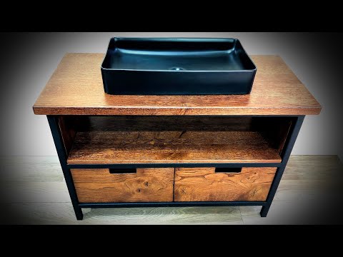 Видео: Washbasin cabinet. Тумба под раковину в стиле Loft.