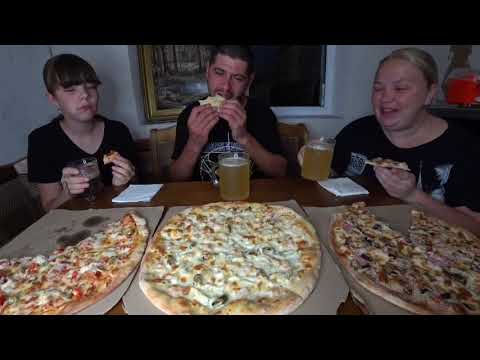 Видео: мукбанг🔥 итальянская пицца под пиво👍