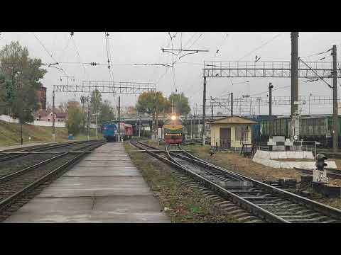 Видео: Тэп70бс-111 с дефектоскопом и м62-1720 (тч-4 Лунинец) следуют по о.п.Столичный 19.10.2025 16:35