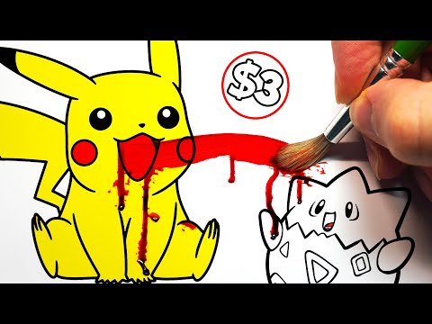 Видео: Раскраска «Художник ужасов против ПОКЕМОНа» за 3 доллара ✍️