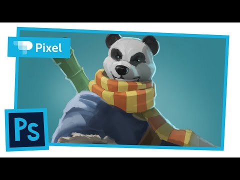 Видео: Уроки по рисованию в Adobe Photoshop | панда