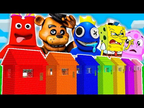 Видео: ВЫБЕРИ РАЗНОЦВЕТНЫЙ ДОМ В МАЙНКРАФТ ЗОМБАК