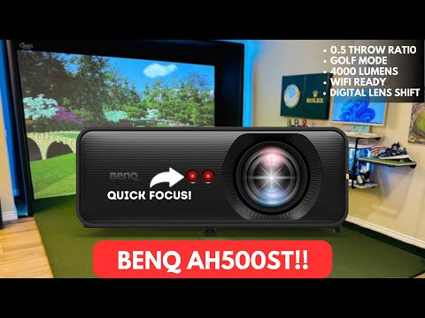 Видео: Проектор для гольф-симулятора, способный проецировать изображение высотой 8 футов с расстояния вс...