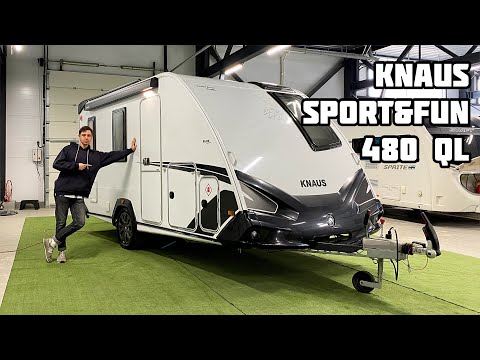 Видео: НЕОБЫЧНЫЙ КАРАВАН В СПОРТИВНОМ СТИЛЕ / Knaus Sport&Fun 480 QL