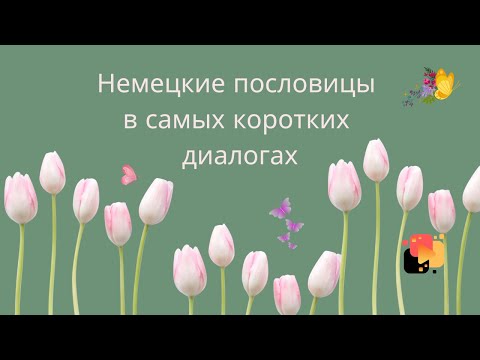 Видео: Немецкие пословицы в коротких диалогах.