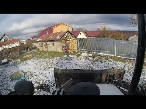 Видео: Едем сносить гнилой сарай. Работа на эксковаторе погрузчике hidromek 102b.