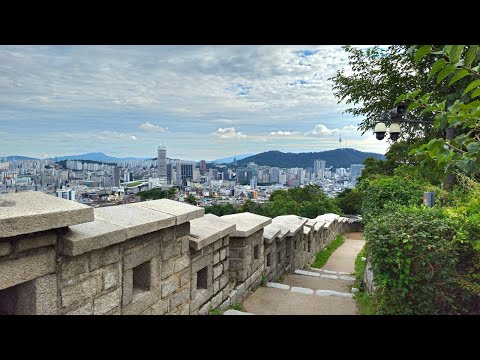 Видео: Прогулка вдоль Сеульской городской стены от парка Наксан | Korea 4K WALK