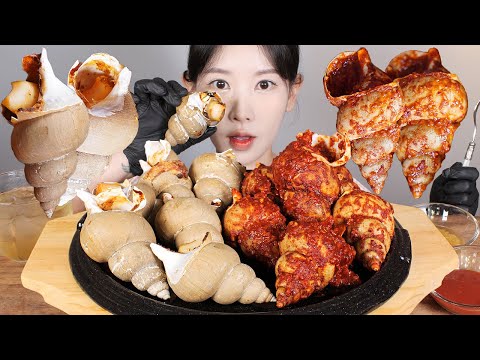Видео: Копье и жареное морское копье [eating show] mukbang korean food