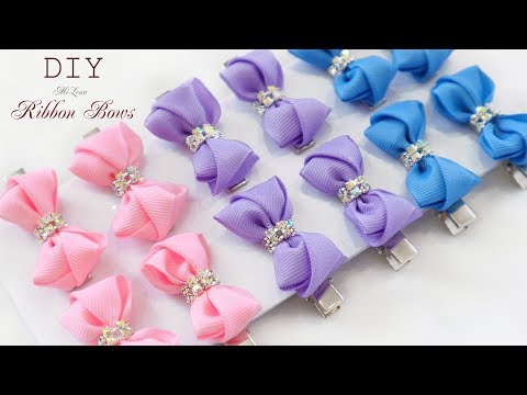 Видео: БАНТИКИ ИЗ РЕПСА, МК / DIY GROSGRAIN BOWS