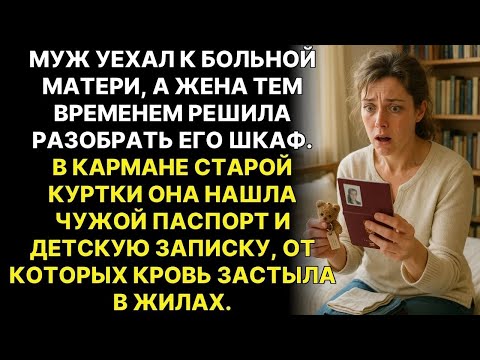 Видео: Муж уехал к маме, а жена решила разобрать шкаф    То, что она нашла в кармане, перевернуло жизнь