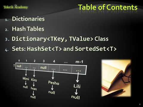 Видео: Dictionaries, Hash Tables and Sets (2013) (Bulgarian) - Речници, хеш-таблици и множества