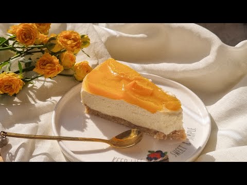 Видео: Нежный ЧИЗКЕЙК БЕЗ ВЫПЕЧКИ с персиками