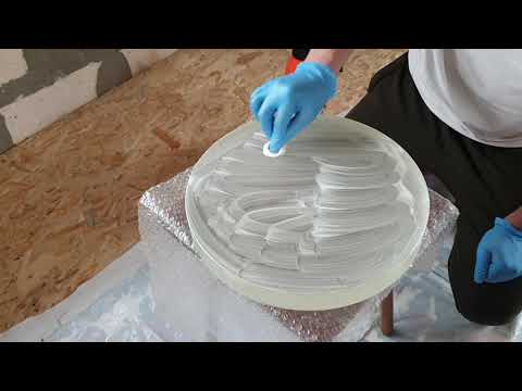 Видео: Мойка зеркала телескопа перед серебрением/ Telescope mirror cleaning before silvering