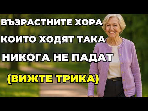 Видео: Възрастните, които ходят така, никога не падат: трикове за безопасно ходене