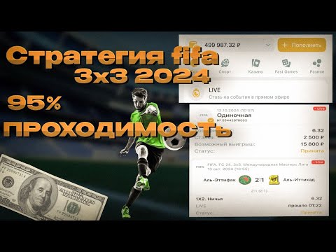 Видео: СТРАТЕГИЯ СТАВОК FIFA 3 × 3 95% ПРОХОДИМОСТЬ! ЛУЧШАЯ СТРАТЕГИЯ СТАВОК В 2024 ГОДУ!